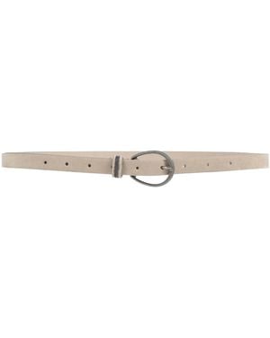 Brunello Cucinelli Belt Leather, Brass - White