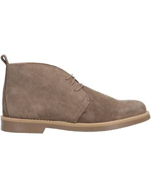 Tsd12 Taupe Ankle Boots Leather - Brown