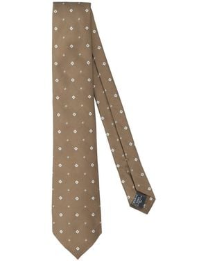 dunhill Khaki Ties & Bow Ties Mulberry Silk - White