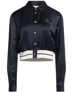 Palm Angels Shirt Linen, Viscose, Cotton, Elastane, Polyester - Blue