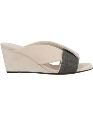 Brunello Cucinelli Sandale - Weiß