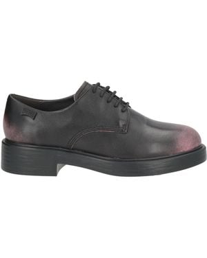 Camper Charcoal Lace-Up Shoes Leather - Gray