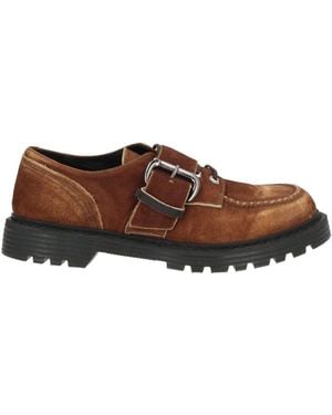 Premiata Camel Lace-Up Shoes Leather - Brown