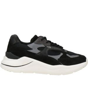 Date Sneakers Leather, Textile Fibers - Black