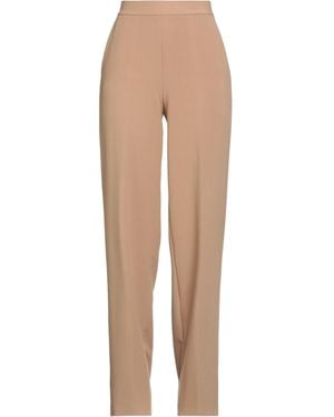 Clips Camel Trousers Polyester, Viscose, Elastane - Natural