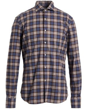 Ghirardelli Washed Taupe Shirt Cotton - Blue