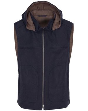 Barba Napoli Midnight Vest Virgin Wool, Cashmere - Blue