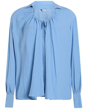 Manila Grace Light Shirt Acetate, Silk - Blue