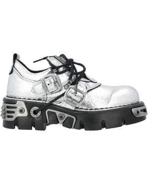 New Rock Lace-Up Shoes Leather - White