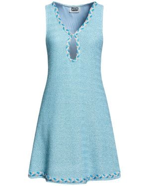 PHO® Firenze Light Mini Dress Viscose, Cotton, Polyester, Metallic Polyester, Polyamide - Blue