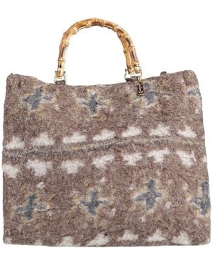 La Milanesa Handbag Textile Fibers - Brown