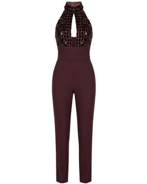 Elisabetta Franchi Burgundy Jumpsuit Polyamide, Pvc - Purple