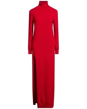 Semicouture Maxi Dress Virgin Wool, Cashmere - Red