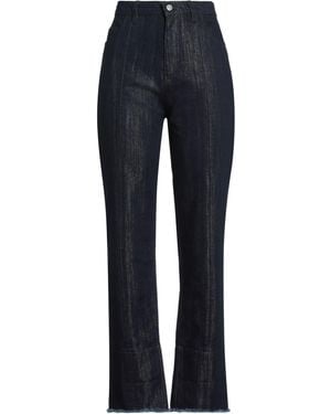 Victoria Beckham Jeans Cotton, Rayon, Polyester, Steel, Leather - Blue