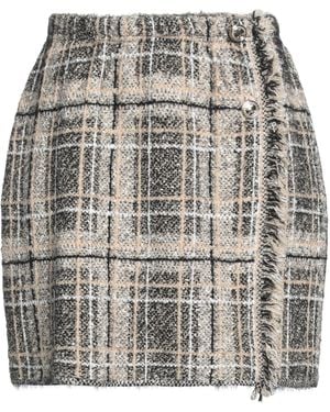 IRREPLACEABLE ELISA GIORDANO Mini Skirt Nylon, Mohair Wool, Acrylic, Cotton - Gray