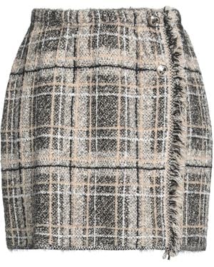 IRREPLACEABLE ELISA GIORDANO Mini Skirt Nylon, Mohair Wool, Acrylic, Cotton - Gray