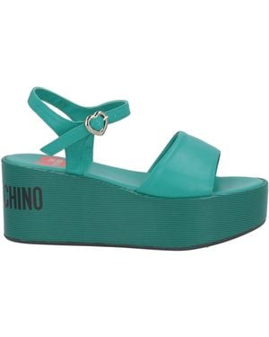 Love Moschino Sandals Leather - Green