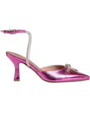 Lorenzo Mari Fuchsia Court Shoes Synthetic Material - Pink