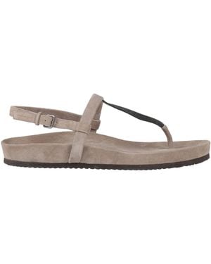 Brunello Cucinelli Thong Sandal Leather - White