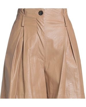 Dixie Camel Shorts & Bermuda Shorts Polyurethane, Viscose - Natural