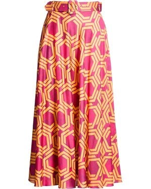 Hanita Garnet Maxi Skirt Cotton - Red