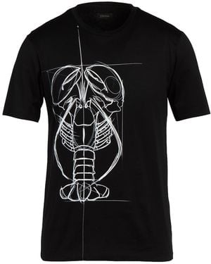 ZEGNA T-Shirt Cotton - Black