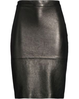 SIMONA CORSELLINI Midi Skirt Goat Skin - Black