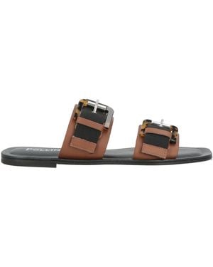 Pollini Sandals Textile Fibers, Calfskin - White