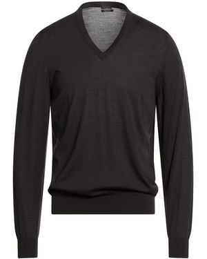 Kiton Charcoal Jumper Wool - Black