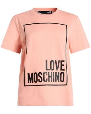 Love Moschino T-Shirt Cotton, Elastane - Pink