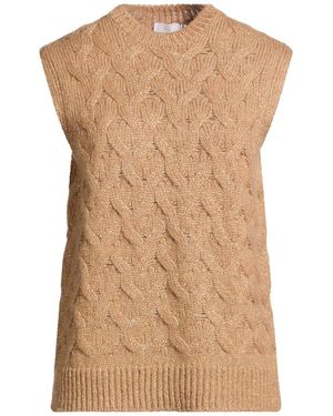 Riani Camel Sweater Virgin Wool, Metallic Fiber, Polyamide - Natural