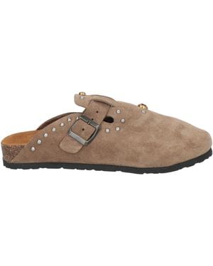 Post & Co Khaki Mules & Clogs Leather - White
