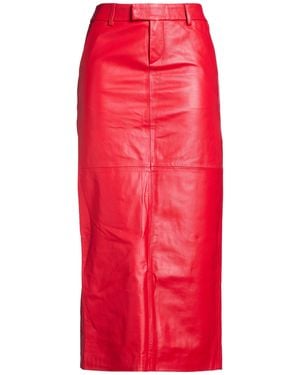 ARMARIUM Midi Skirt Ovine Leather - Red