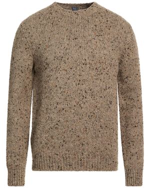 Fedeli Khaki Jumper Cashmere - Brown