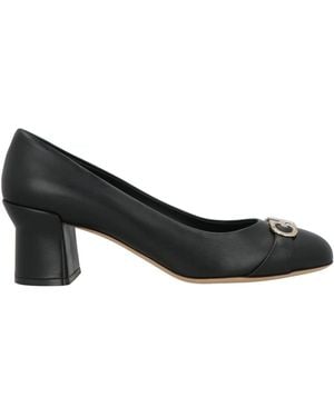 Ferragamo Court Shoes Lambskin - Black