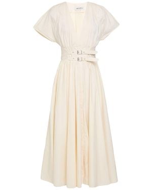 MEIMEIJ Ivory Midi Dress Cotton - White