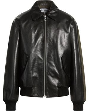 Loewe Jacket Calfskin, Cotton - Black