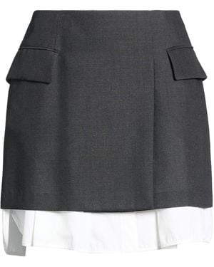Juun.J Mini Skirt Polyester, Wool - Gray