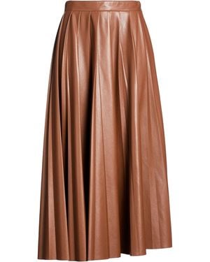 MSGM Midi Skirt Polyester, Polyurethane - Brown