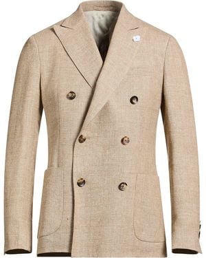 Lardini Blazer Linen, Wool - Natural