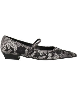 Ras Ballet Flats Leather - Grey