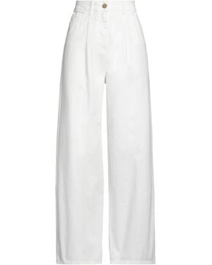 Alysi Crème Pants Cotton - White
