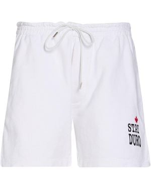 DSquared² Shorts & Bermuda Shorts Cotton - White
