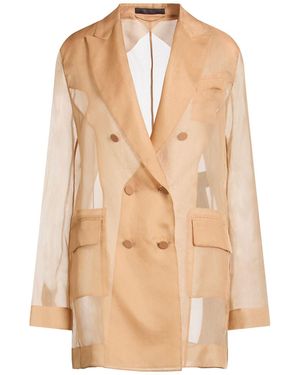 Max Mara Sand Blazer Silk - Natural
