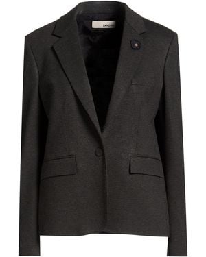 Lardini Charcoal Blazer Viscose, Polyamide, Elastane - Black