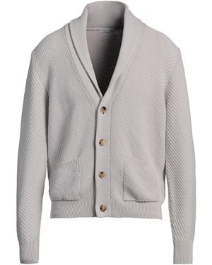 Boglioli Taupe Cardigan Cotton - Gray