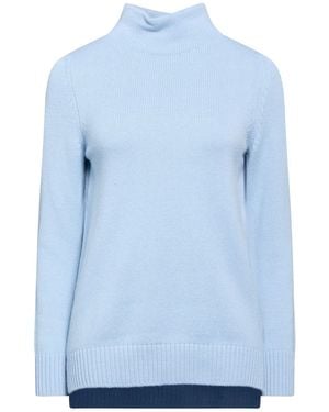 Gran Sasso Sky Turtleneck Wool, Viscose, Cashmere - Blue