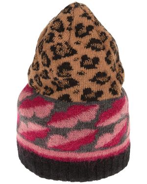 Jucca Camel Hat Synthetic Fibers, Wool, Alpaca Wool, Mohair Wool, Cashmere - Red