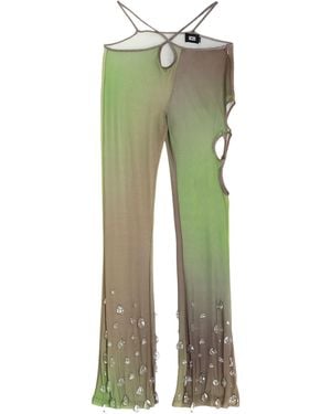 Gcds Lime Trousers Polyester - Green