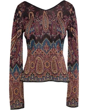 Etro Sweater Viscose, Metallic Fiber - Brown